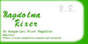 magdolna rixer business card